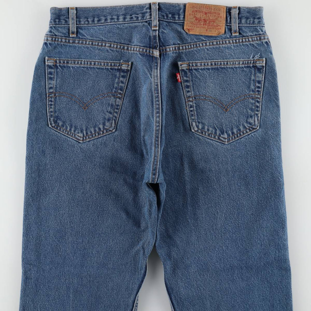 00'S Levi's 505 REGULAR FIT STRAIGHT LEG tapered denim pants made in USA, men's w35 equivalent cotton blue type Vintage Second Hand