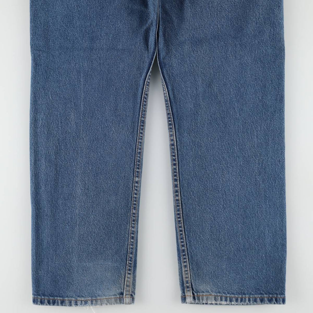 00'S Levi's 505 REGULAR FIT STRAIGHT LEG tapered denim pants made in USA, men's w35 equivalent cotton blue type Vintage Second Hand
