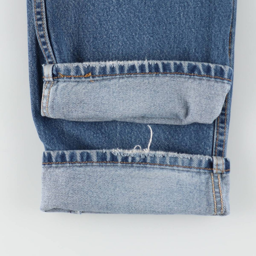 00'S Levi's 505 REGULAR FIT STRAIGHT LEG tapered denim pants made in USA, men's w35 equivalent cotton blue type Vintage Second Hand