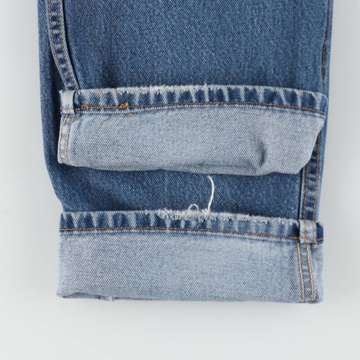 00'S Levi's 505 REGULAR FIT STRAIGHT LEG tapered denim pants made in USA, men's w35 equivalent cotton blue type Vintage Second Hand
