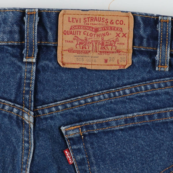 1980'S Levi's 505-0216 Tapered Denim Pants, Made in USA, Men's Size W30 (approx.), Vintage cotton blue type Vintage Second Hand