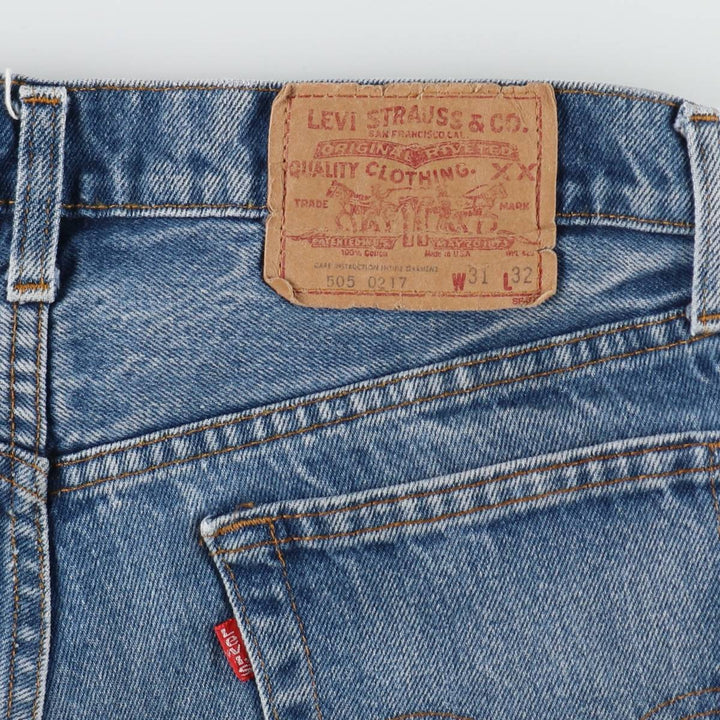 Vintage 1990'S Levi's 505-0217 Tapered Denim Pants, Made in USA, Men's Size W30 cotton blue type Vintage Second Hand