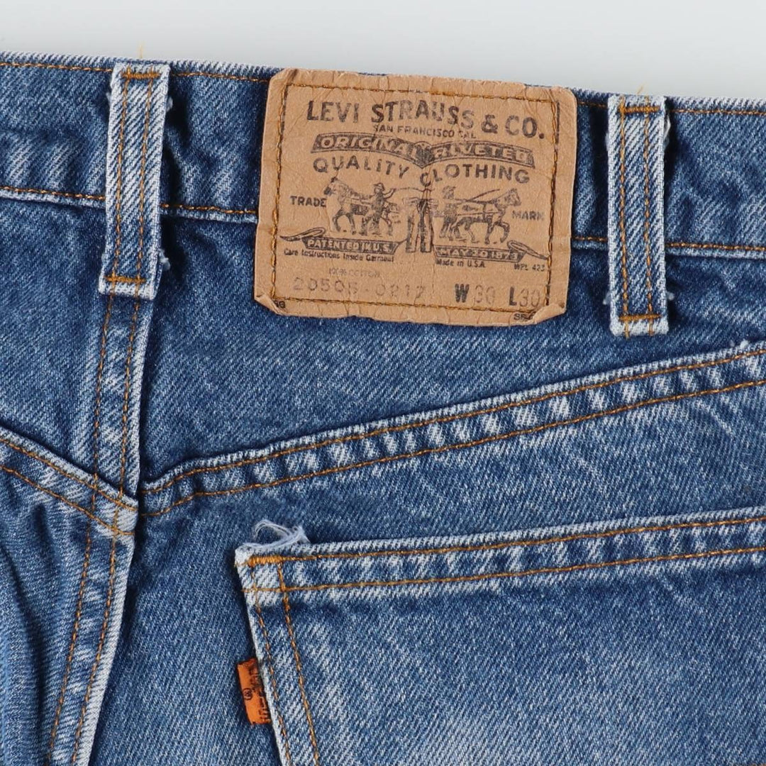 80'S Levi's 20505-0217 Orange Tab Tapered Denim Pants Made in USA Men's W29 Vintage cotton blue type Vintage Second Hand