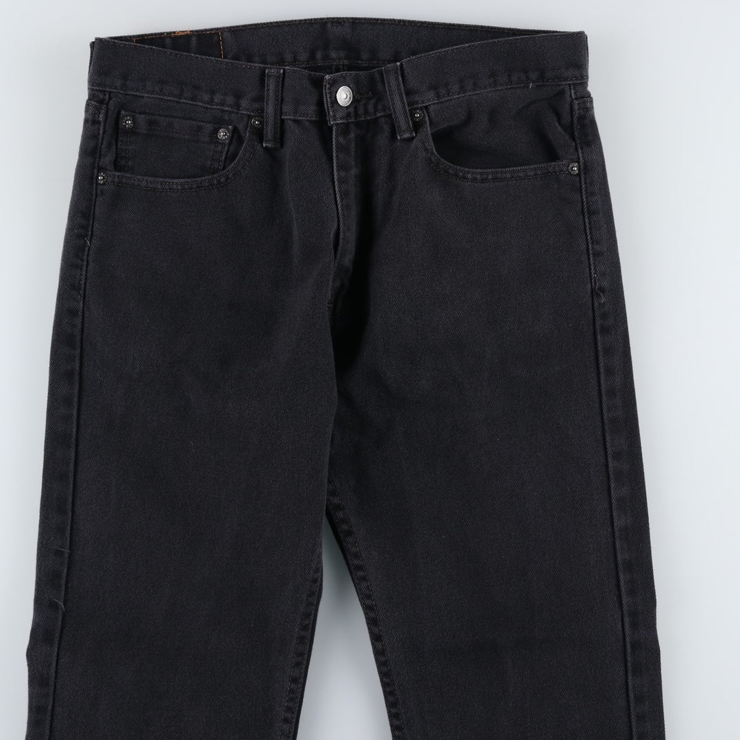 Levi's 505 Black Denim Tapered Denim Pants for Men, W34 equivalent cotton black type Vintage Second Hand