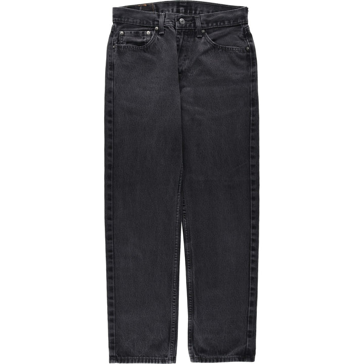 Levi's 505 Black Denim Tapered Denim Pants for Men, W31 equivalent cotton Charcoal Vintage Second Hand