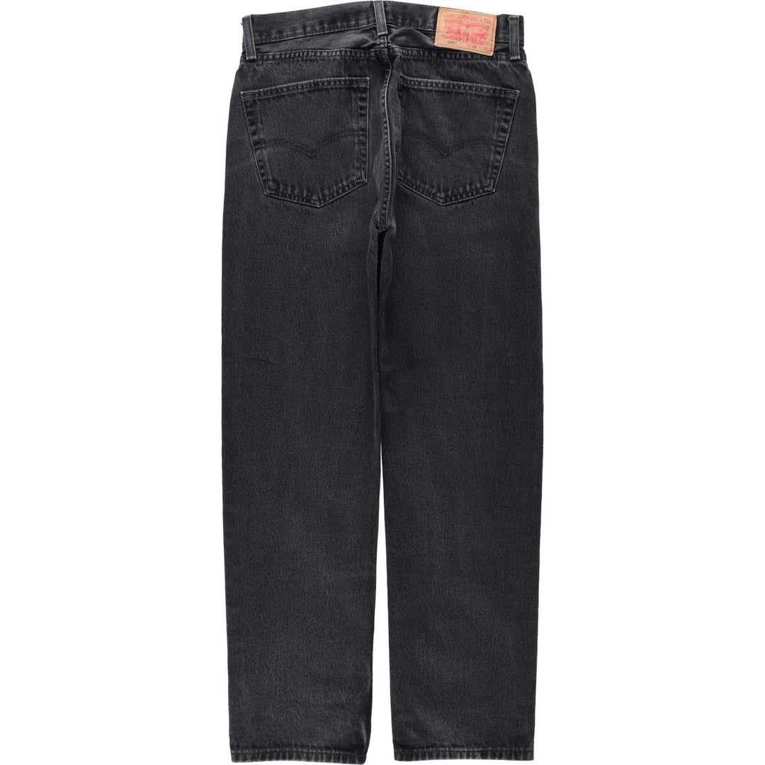 Levi's 505 Black Denim Tapered Denim Pants for Men, W31 equivalent cotton Charcoal Vintage Second Hand
