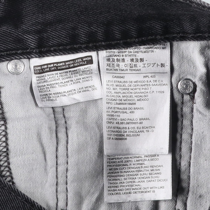 Levi's 505 Black Denim Tapered Denim Pants for Men, W31 equivalent cotton Charcoal Vintage Second Hand