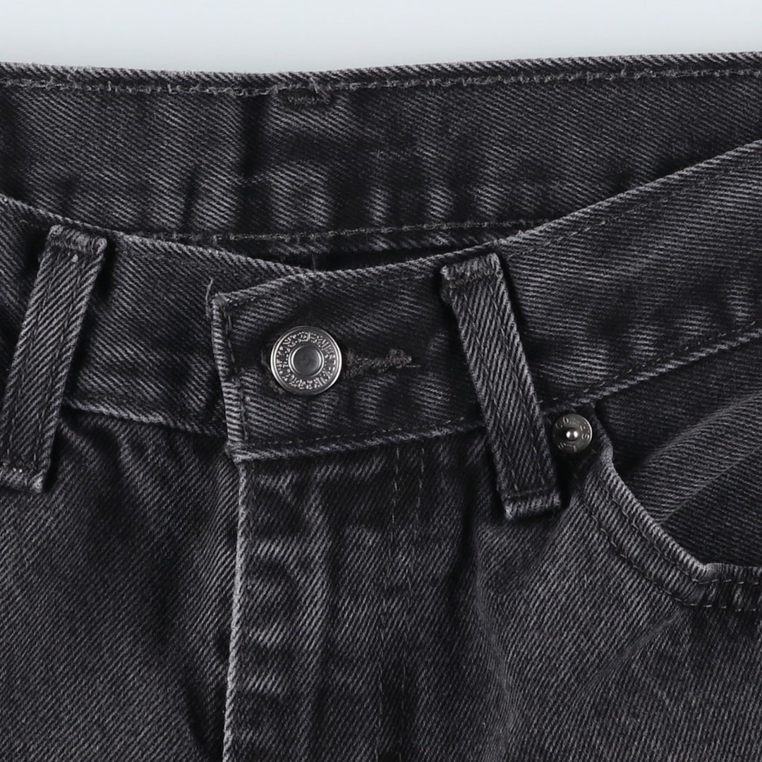 Levi's 505 Black Denim Tapered Denim Pants for Men, W31 equivalent cotton Charcoal Vintage Second Hand