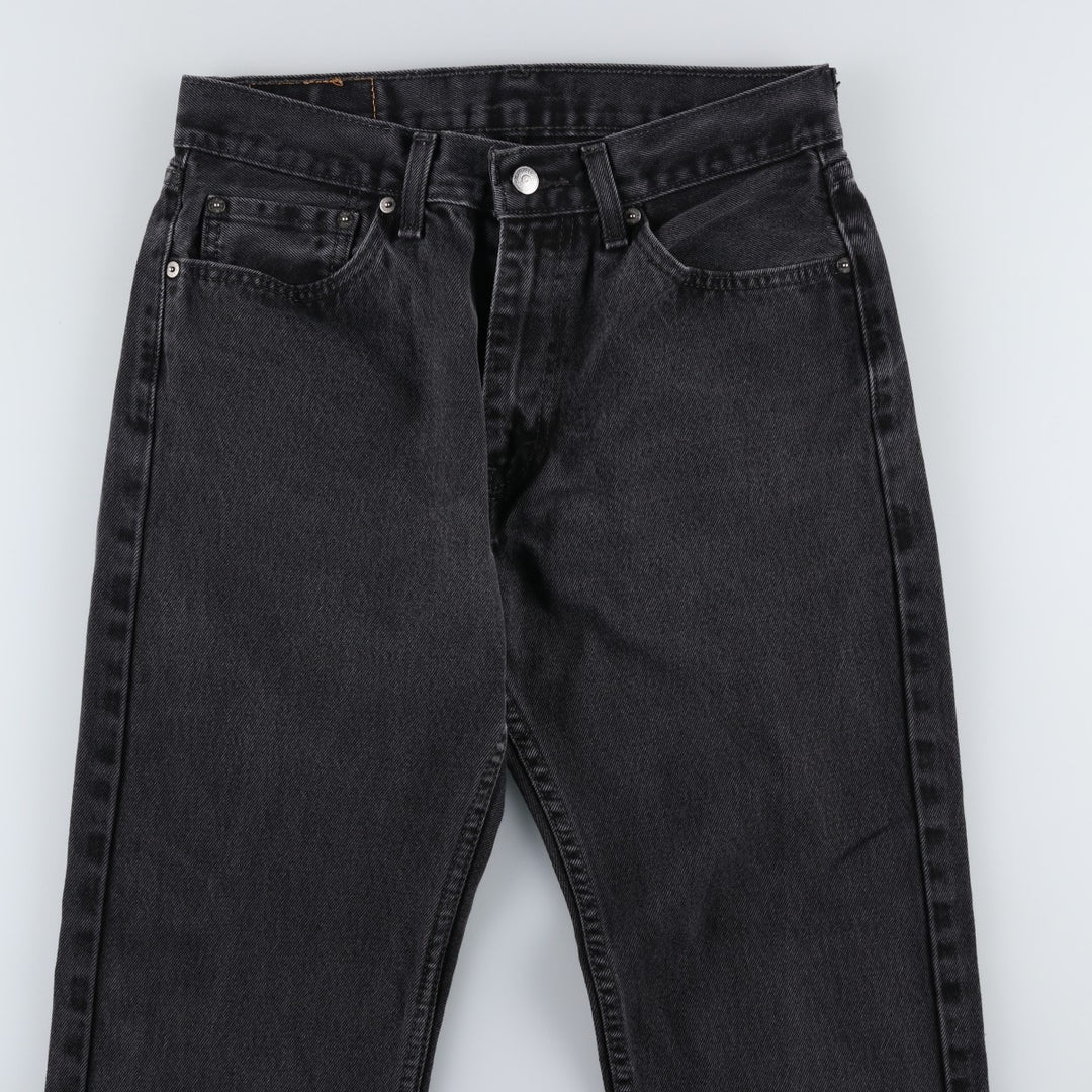 Levi's 505 Black Denim Tapered Denim Pants for Men, W31 equivalent cotton Charcoal Vintage Second Hand