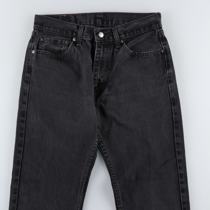 Levi's 505 Black Denim Tapered Denim Pants for Men, W31 equivalent cotton Charcoal Vintage Second Hand