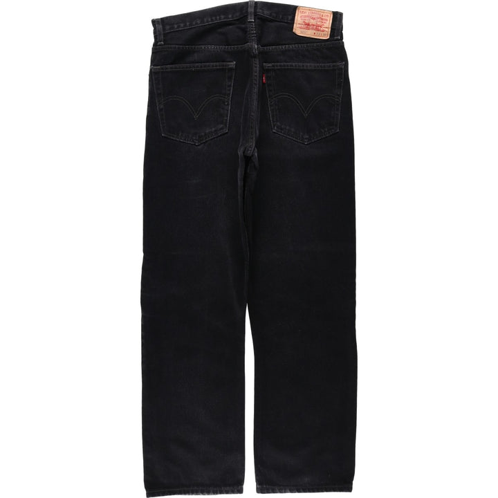 2000'S Levi's 505 Regular Fit Black Denim Tapered Denim Pants, Men's Size 34 cotton black type Vintage Second Hand