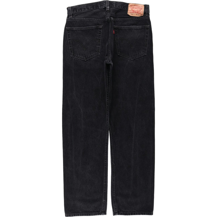 2000'S Levi's 505 Regular Fit Black Denim Tapered Denim Pants, Men's Size 34 cotton black type Vintage Second Hand