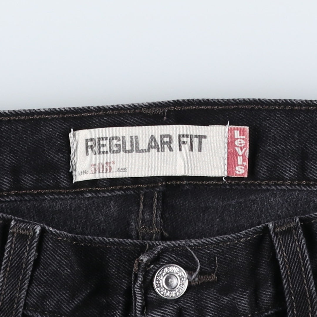 2000'S Levi's 505 Regular Fit Black Denim Tapered Denim Pants, Men's Size 34 cotton black type Vintage Second Hand