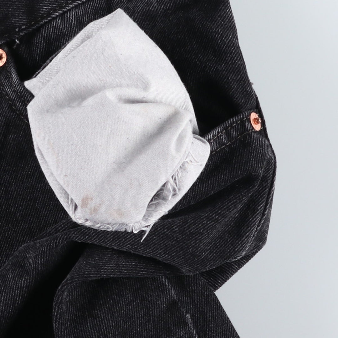 2000'S Levi's 505 Regular Fit Black Denim Tapered Denim Pants, Men's Size 34 cotton black type Vintage Second Hand
