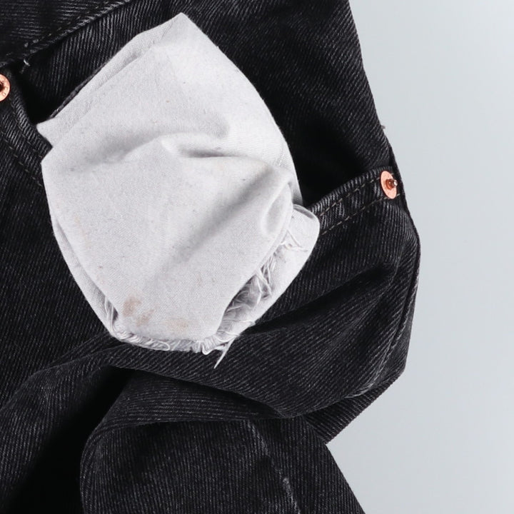 2000'S Levi's 505 Regular Fit Black Denim Tapered Denim Pants, Men's Size 34 cotton black type Vintage Second Hand