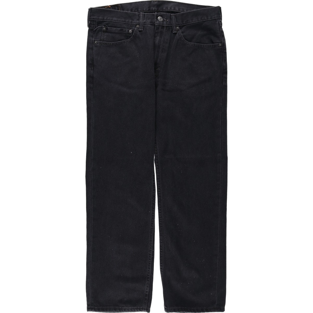 Levi's 505 Black Denim Tapered Denim Pants for Men, W35 equivalent cotton black type Vintage Second Hand