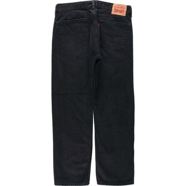 Levi's 505 Black Denim Tapered Denim Pants for Men, W35 equivalent cotton black type Vintage Second Hand
