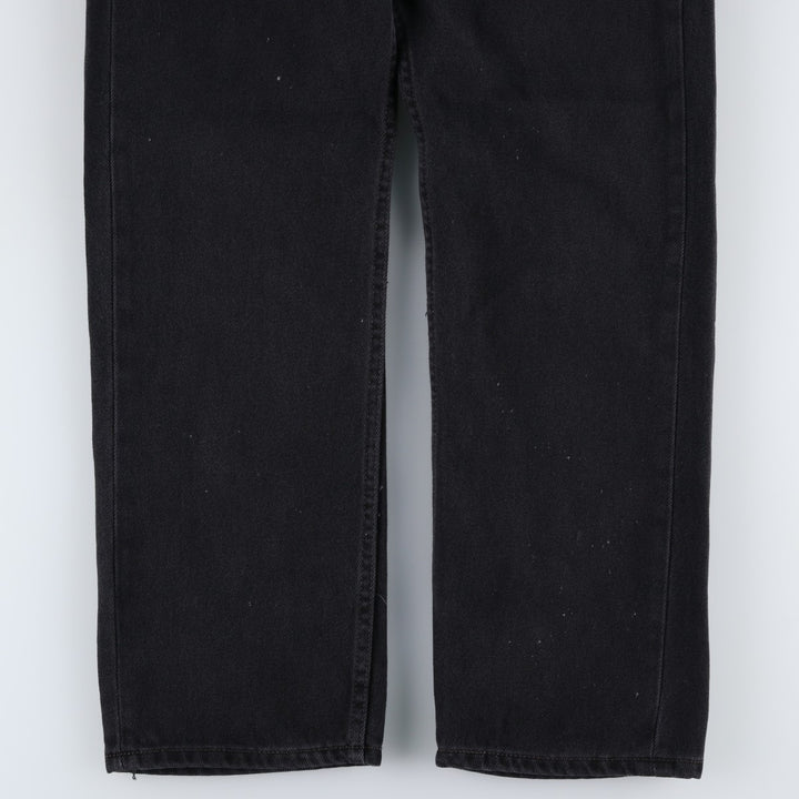 Levi's 505 Black Denim Tapered Denim Pants for Men, W35 equivalent cotton black type Vintage Second Hand