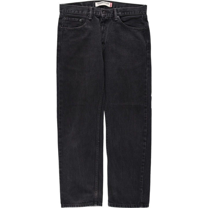 Levi's 505 STRAIGHT FIT Black Denim Tapered Denim Pants Men's W34 cotton black type Vintage Second Hand