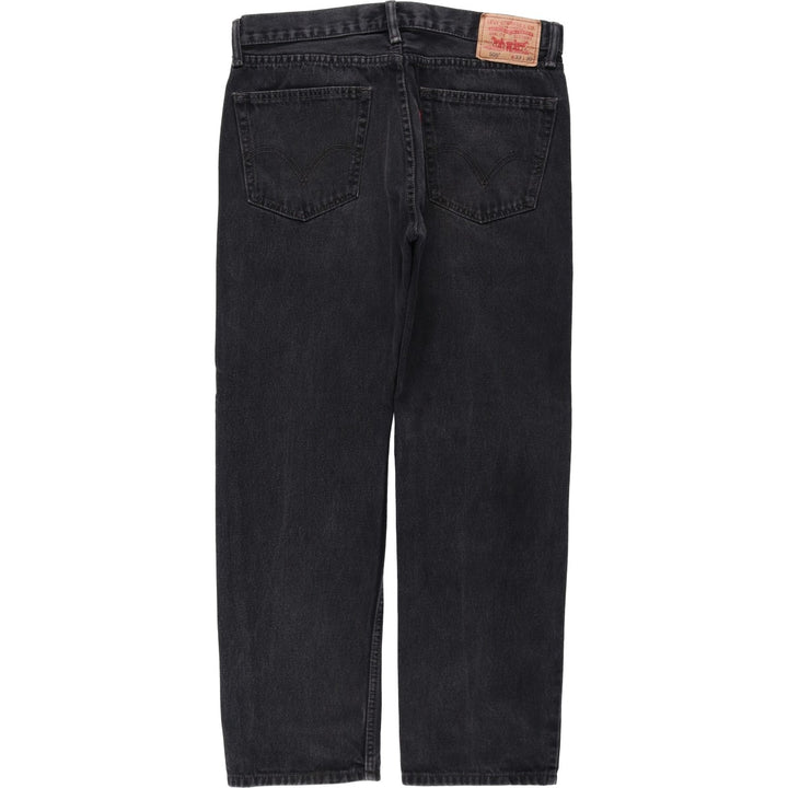 Levi's 505 STRAIGHT FIT Black Denim Tapered Denim Pants Men's W34 cotton black type Vintage Second Hand