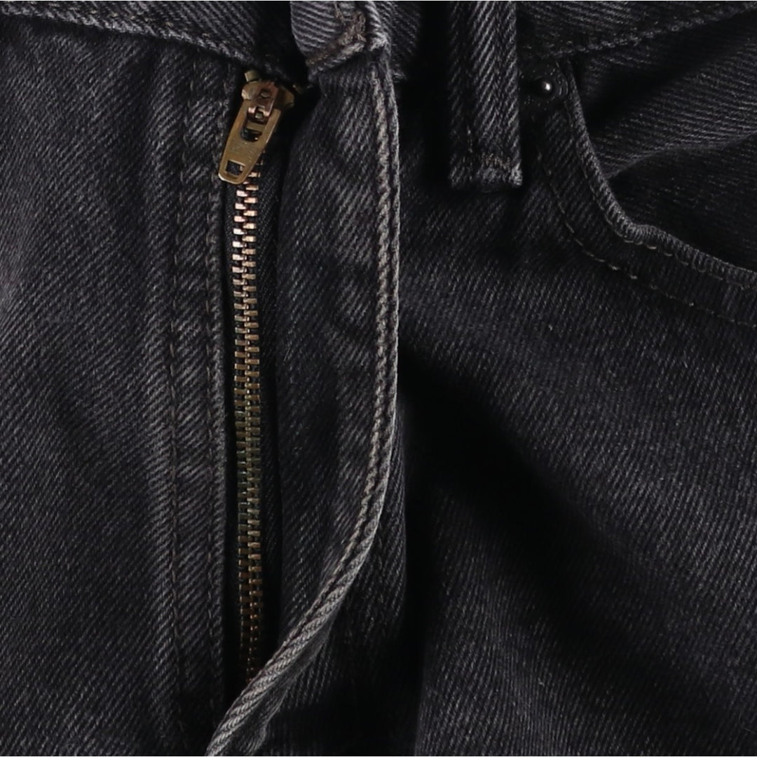 Levi's 505 STRAIGHT FIT Black Denim Tapered Denim Pants Men's W34 cotton black type Vintage Second Hand