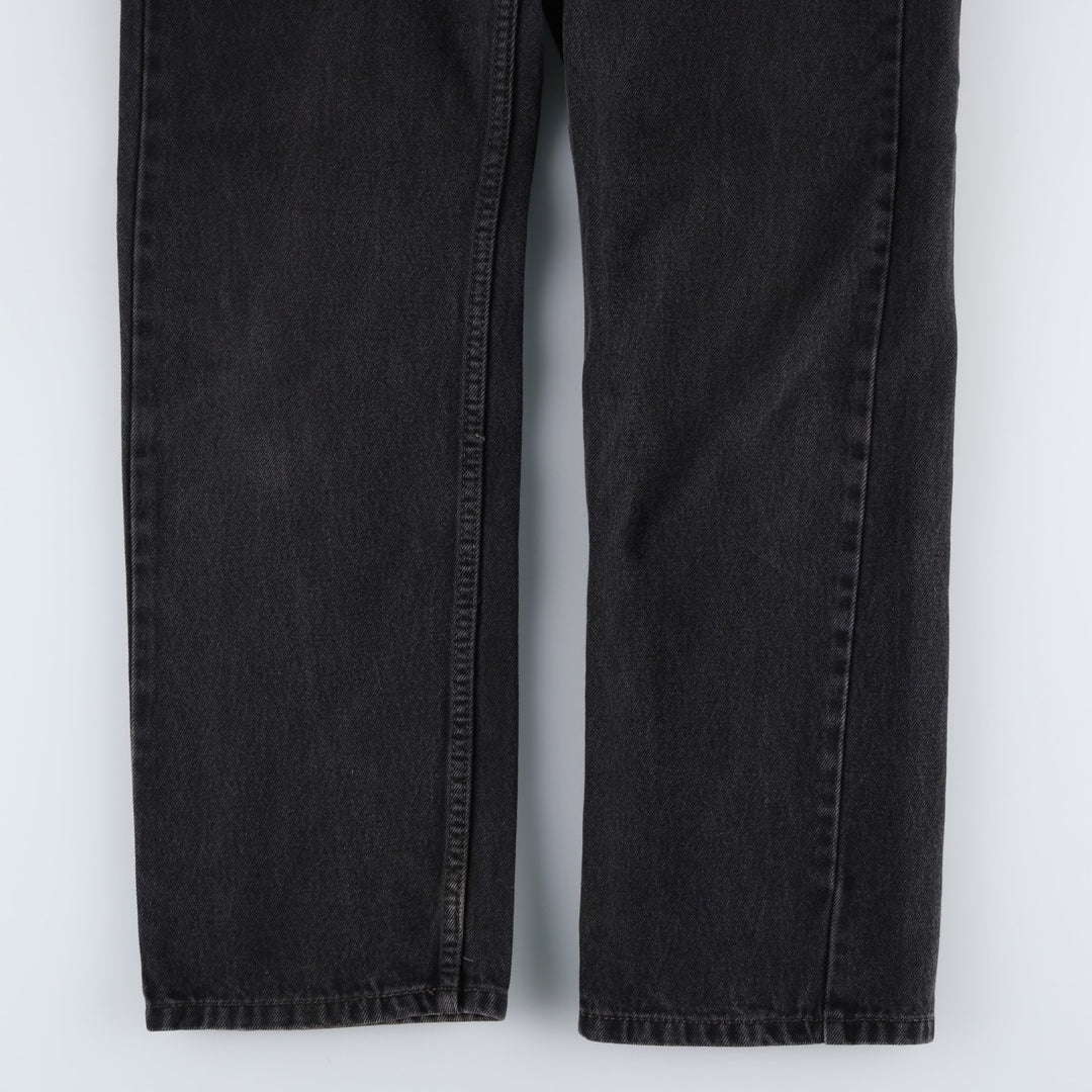 Levi's 505 STRAIGHT FIT Black Denim Tapered Denim Pants Men's W34 cotton black type Vintage Second Hand