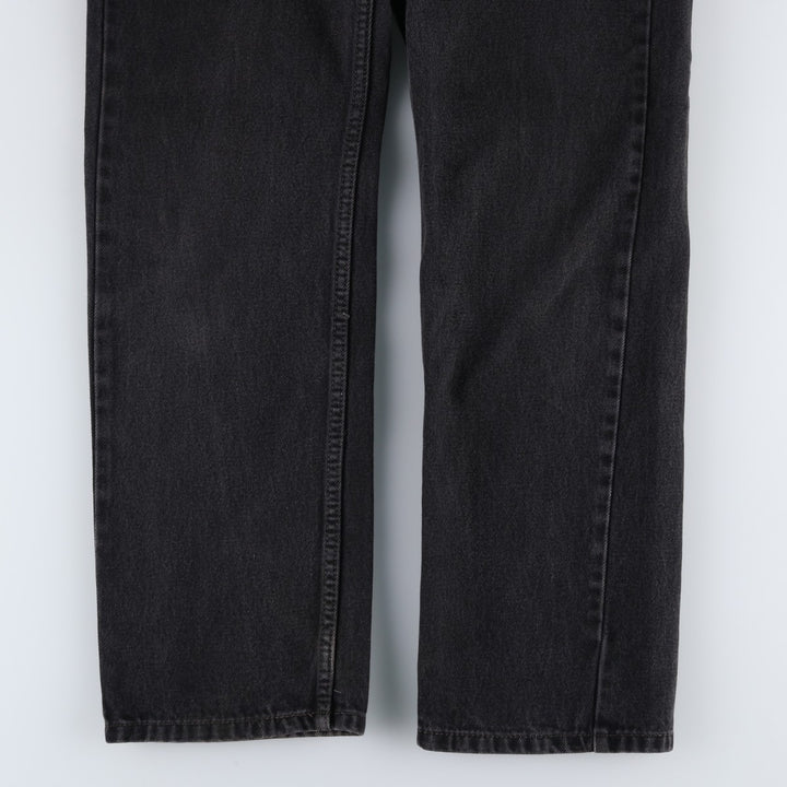 Levi's 505 STRAIGHT FIT Black Denim Tapered Denim Pants Men's W34 cotton black type Vintage Second Hand
