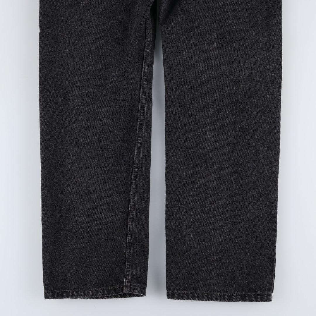 Levi's 505 STRAIGHT FIT Black Denim Tapered Denim Pants Men's W34 cotton black type Vintage Second Hand