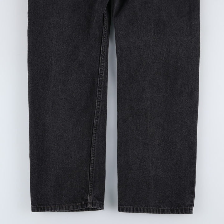 Levi's 505 STRAIGHT FIT Black Denim Tapered Denim Pants Men's W34 cotton black type Vintage Second Hand