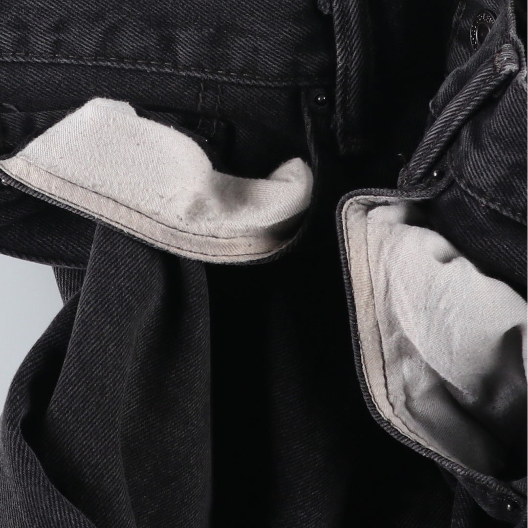 Levi's 505 STRAIGHT FIT Black Denim Tapered Denim Pants Men's W34 cotton black type Vintage Second Hand