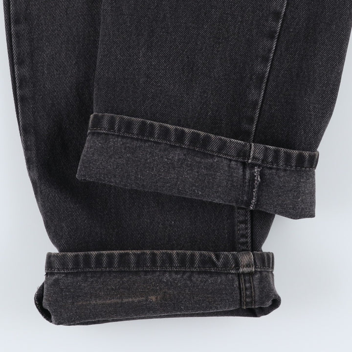 Levi's 505 STRAIGHT FIT Black Denim Tapered Denim Pants Men's W34 cotton black type Vintage Second Hand