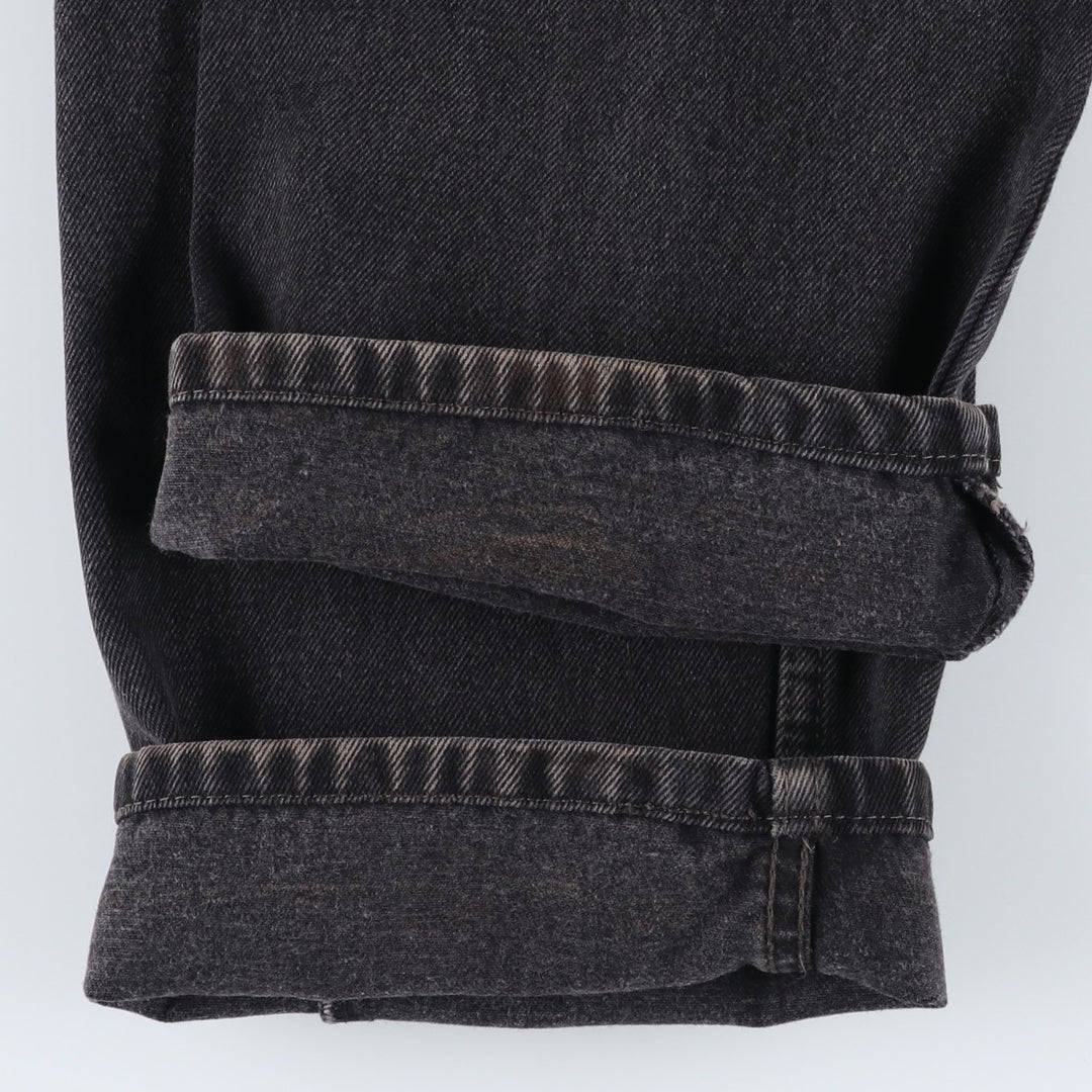 Levi's 505 STRAIGHT FIT Black Denim Tapered Denim Pants Men's W34 cotton black type Vintage Second Hand