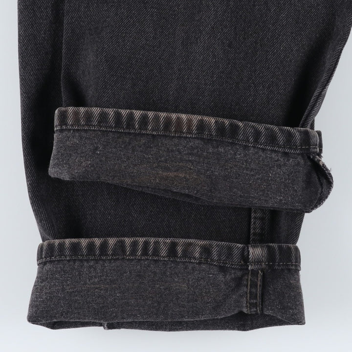 Levi's 505 STRAIGHT FIT Black Denim Tapered Denim Pants Men's W34 cotton black type Vintage Second Hand