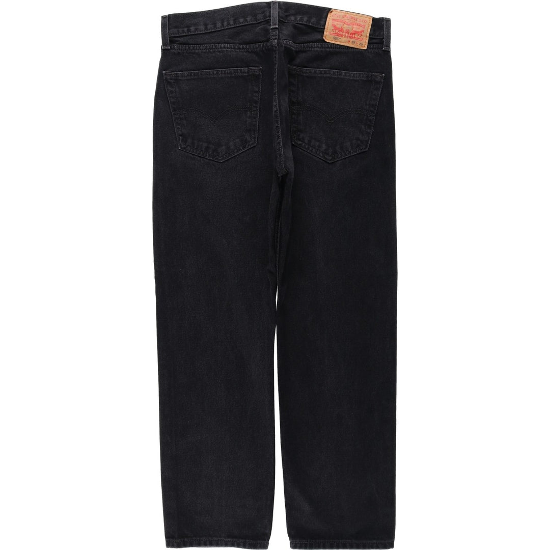Levi's 505 Black Denim Tapered Denim Pants for Men, W34 equivalent cotton black type Vintage Second Hand