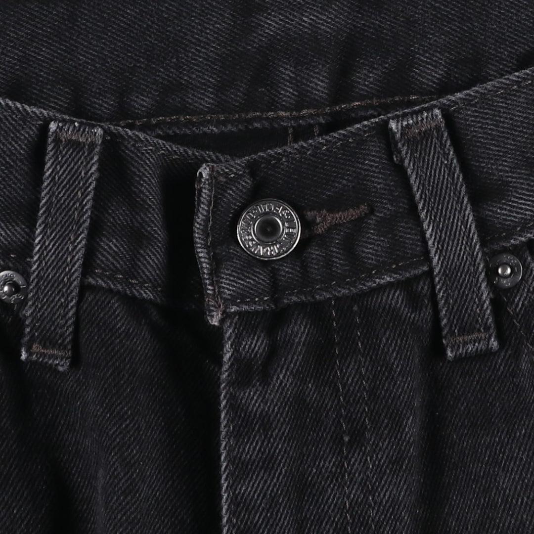 Levi's 505 Black Denim Tapered Denim Pants for Men, W34 equivalent cotton black type Vintage Second Hand