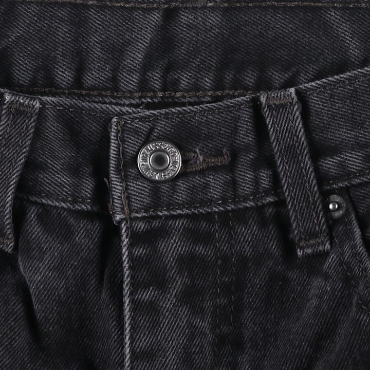 Levi's 505 Black Denim Tapered Denim Pants for Men, W34 equivalent cotton black type Vintage Second Hand