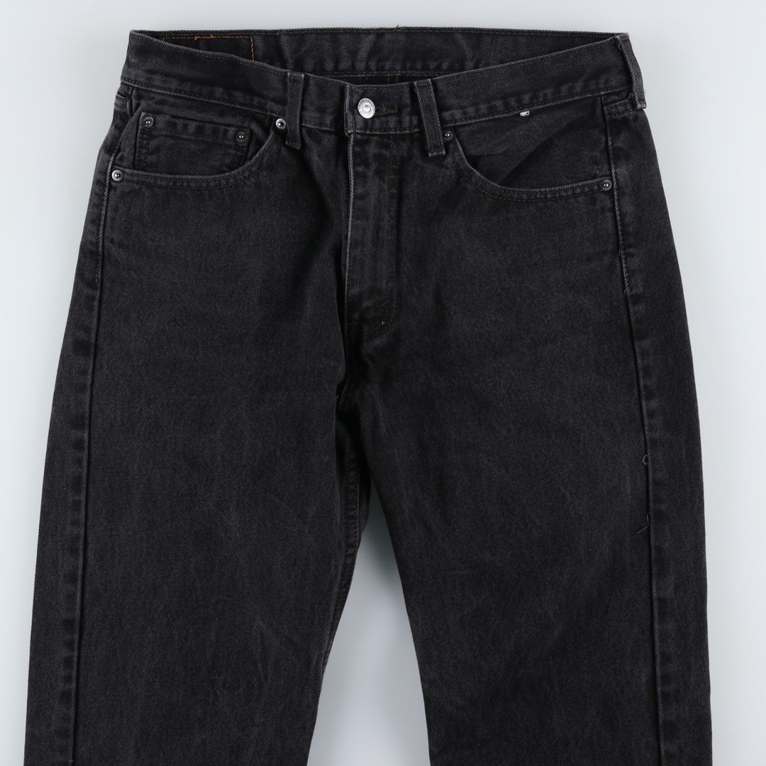 Levi's 505 Black Denim Tapered Denim Pants for Men, W34 equivalent cotton black type Vintage Second Hand