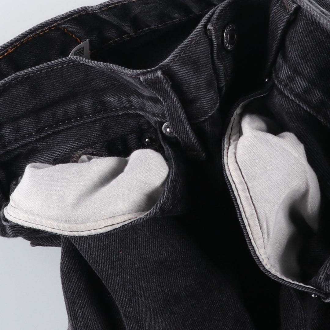 Levi's 505 Black Denim Tapered Denim Pants for Men, W34 equivalent cotton black type Vintage Second Hand