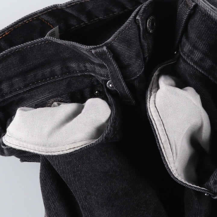 Levi's 505 Black Denim Tapered Denim Pants for Men, W34 equivalent cotton black type Vintage Second Hand