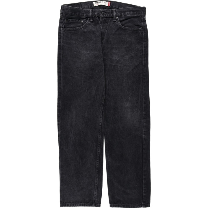 Levi's 505 STRAIGHT FIT Black Denim Tapered Denim Pants Men's W34 cotton Charcoal Vintage Second Hand