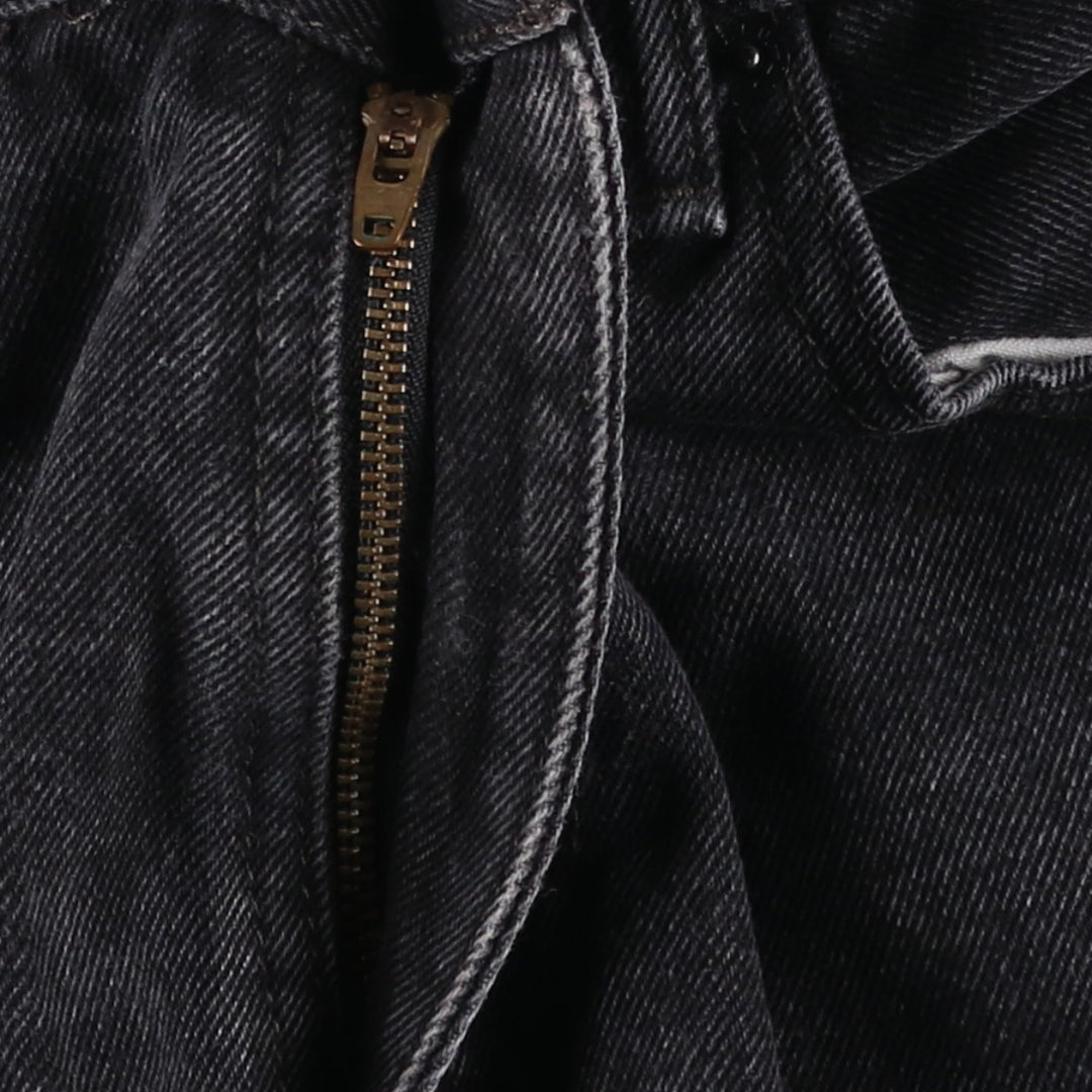 Levi's 505 STRAIGHT FIT Black Denim Tapered Denim Pants Men's W34 cotton Charcoal Vintage Second Hand