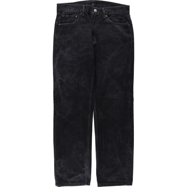 Levi's 505 Black Denim Tapered Denim Pants for Men, W32 equivalent cotton black type Vintage Second Hand