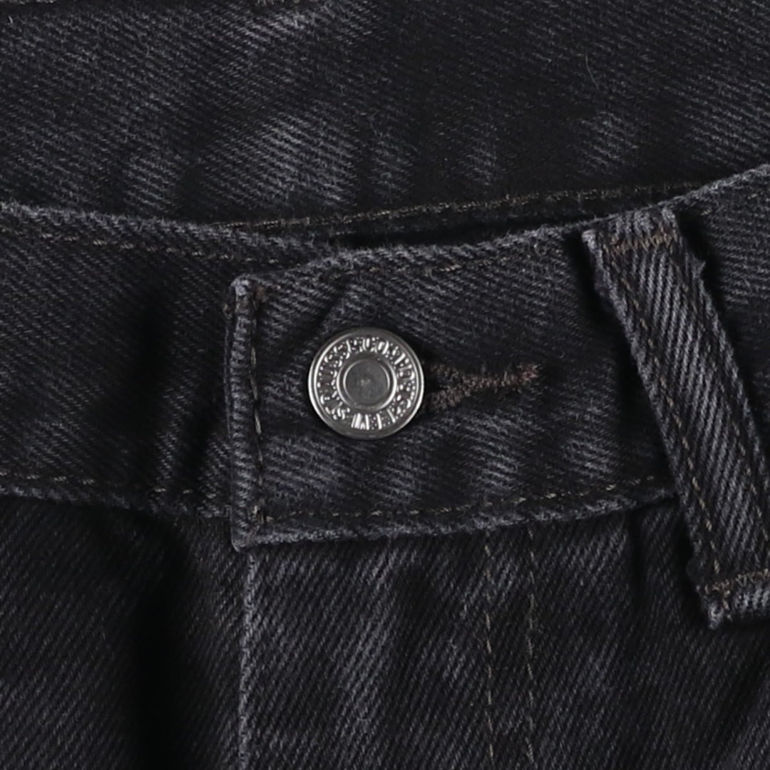 Levi's 505 Black Denim Tapered Denim Pants for Men, W32 equivalent cotton black type Vintage Second Hand