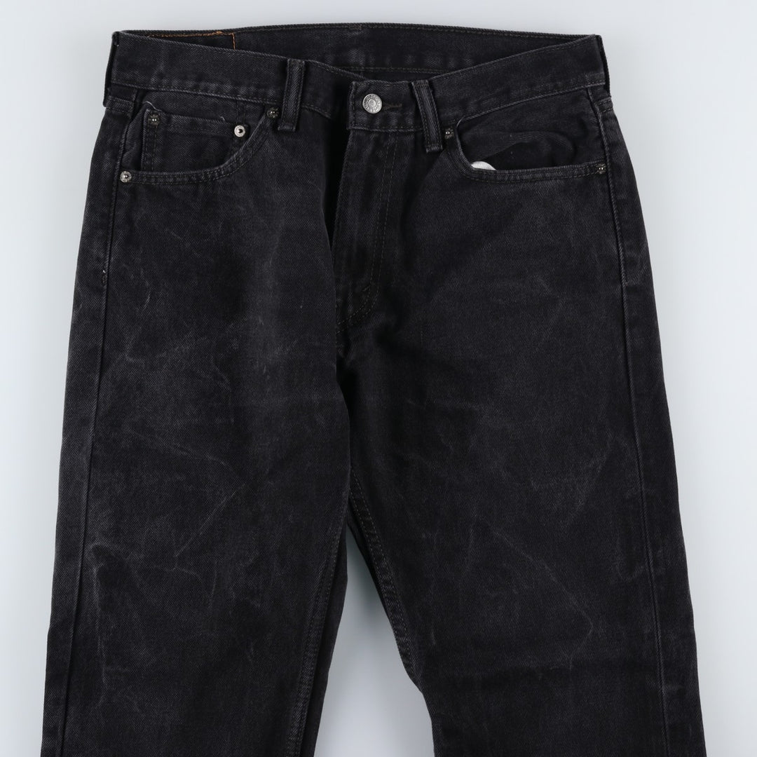 Levi's 505 Black Denim Tapered Denim Pants for Men, W32 equivalent cotton black type Vintage Second Hand