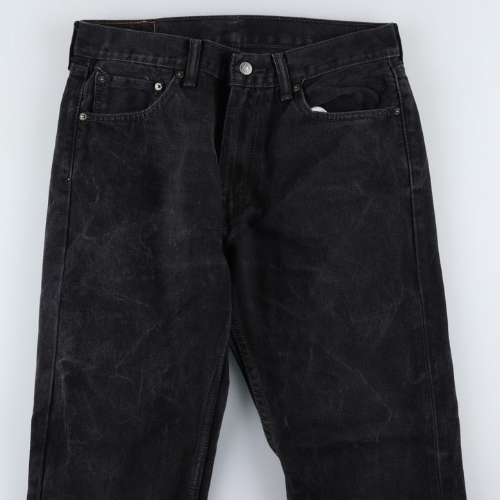 Levi's 505 Black Denim Tapered Denim Pants for Men, W32 equivalent cotton black type Vintage Second Hand