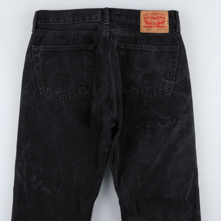 Levi's 505 Black Denim Tapered Denim Pants for Men, W32 equivalent cotton black type Vintage Second Hand