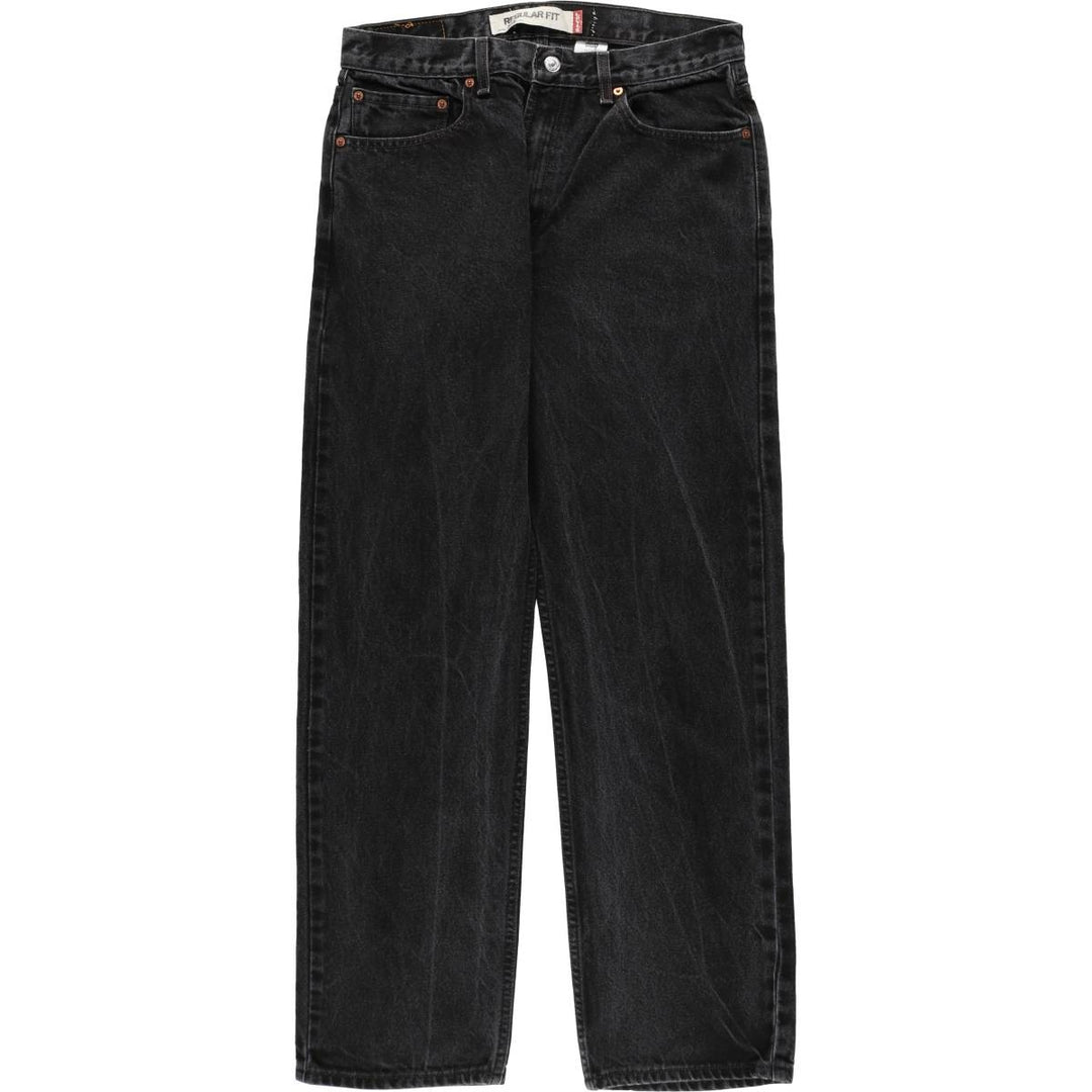 2000'S Levi's 505 Regular Fit Black Denim Tapered Denim Pants, Men's Size W33 cotton black type Vintage Second Hand
