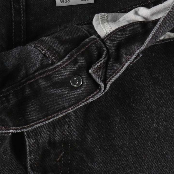 2000'S Levi's 505 Regular Fit Black Denim Tapered Denim Pants, Men's Size W33 cotton black type Vintage Second Hand