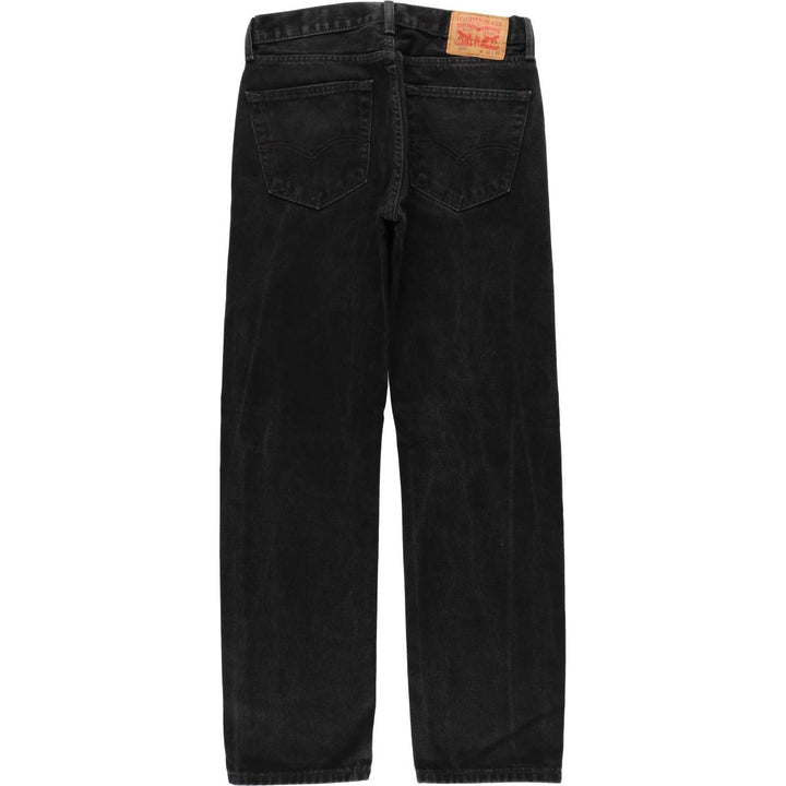 Levi's 505 Black Denim Tapered Denim Pants for Men, W32 equivalent cotton black type Vintage Second Hand