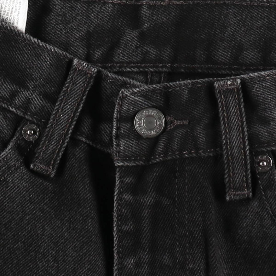 Levi's 505 Black Denim Tapered Denim Pants for Men, W32 equivalent cotton black type Vintage Second Hand